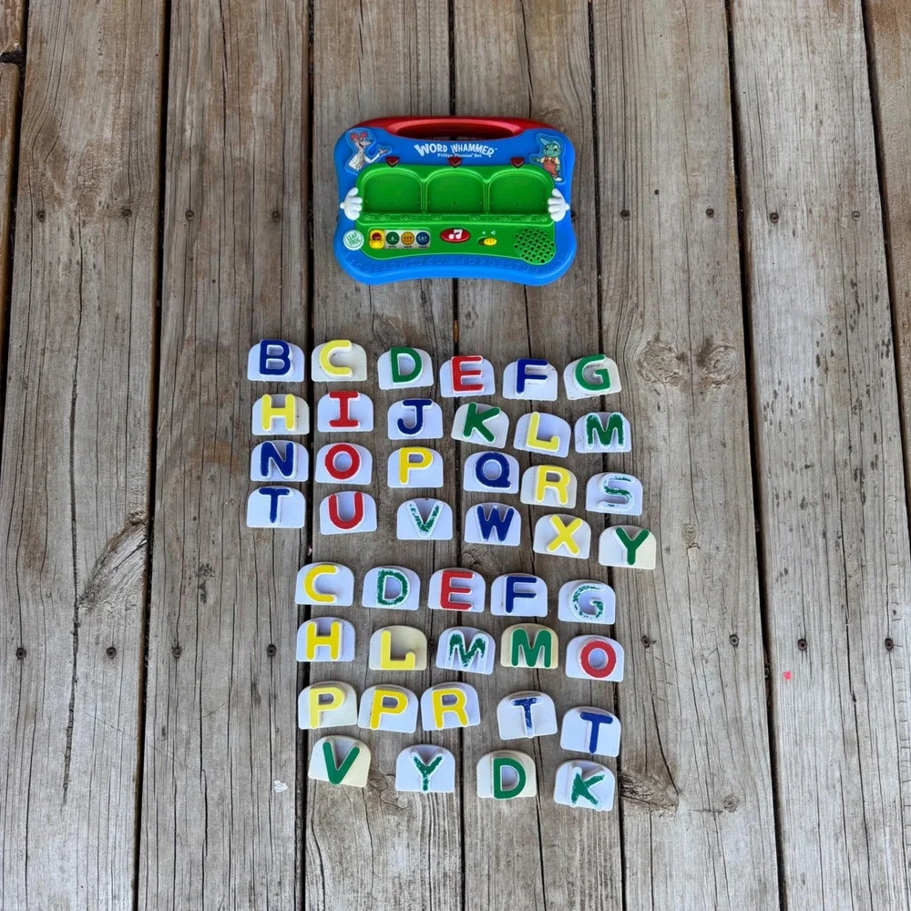 2004 LeapFrog Word Whammer Fridge Phonics Set Kids Blue Magnetic Letters Toy
